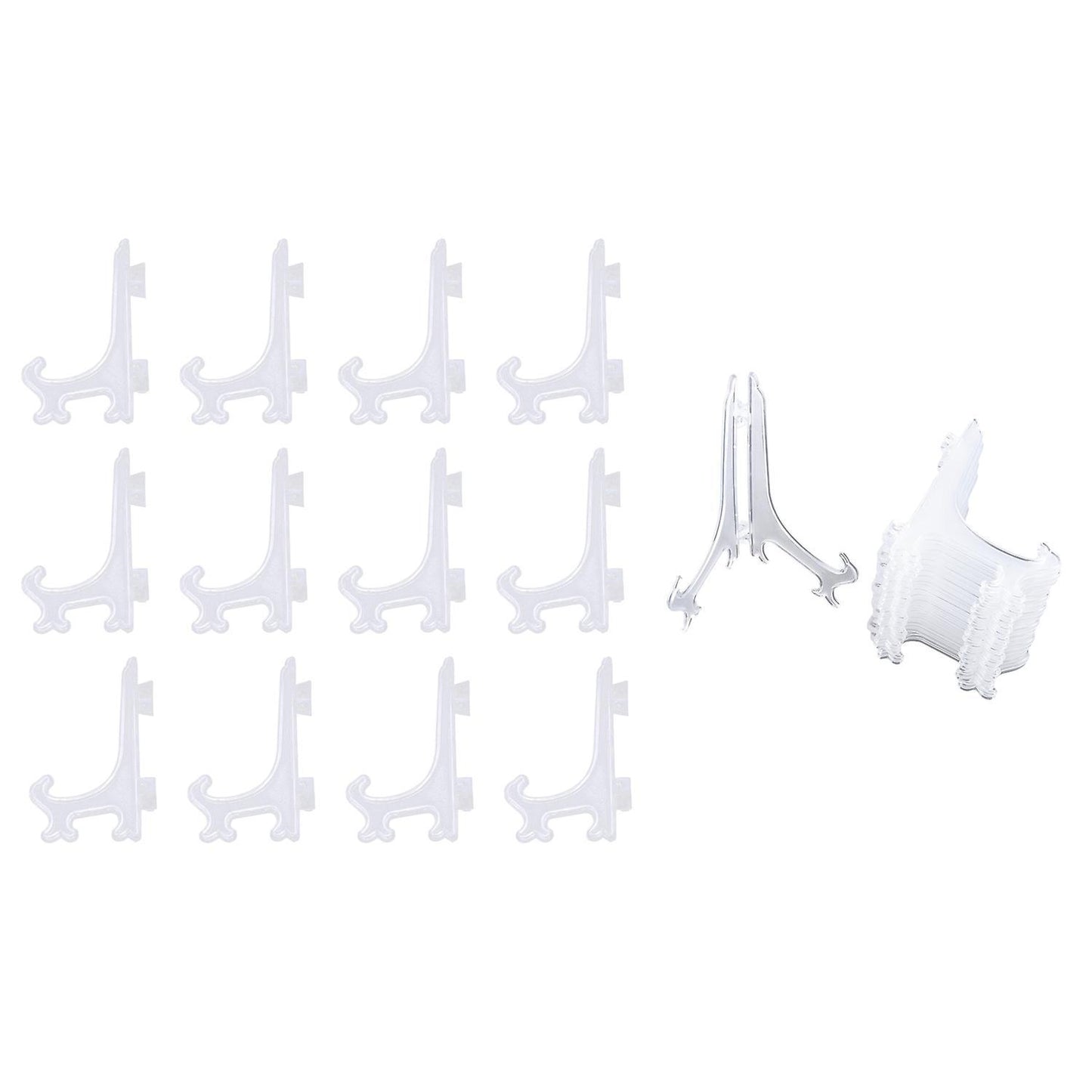 12pcs 3 Inch Easels Or Plate Holders Dinner Plate (transparent)
