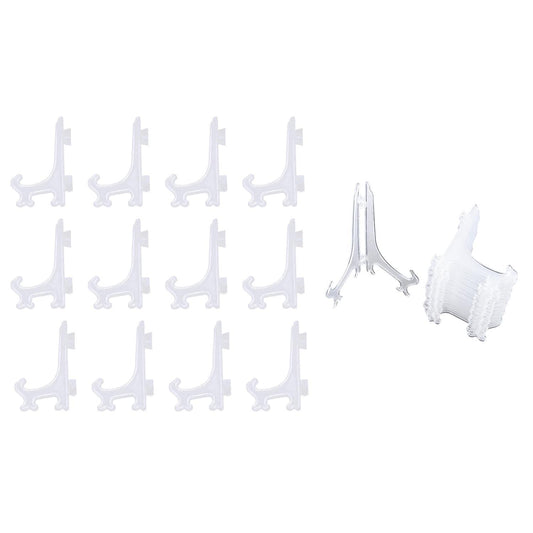 12pcs 3 Inch Easels Or Plate Holders Dinner Plate (transparent)