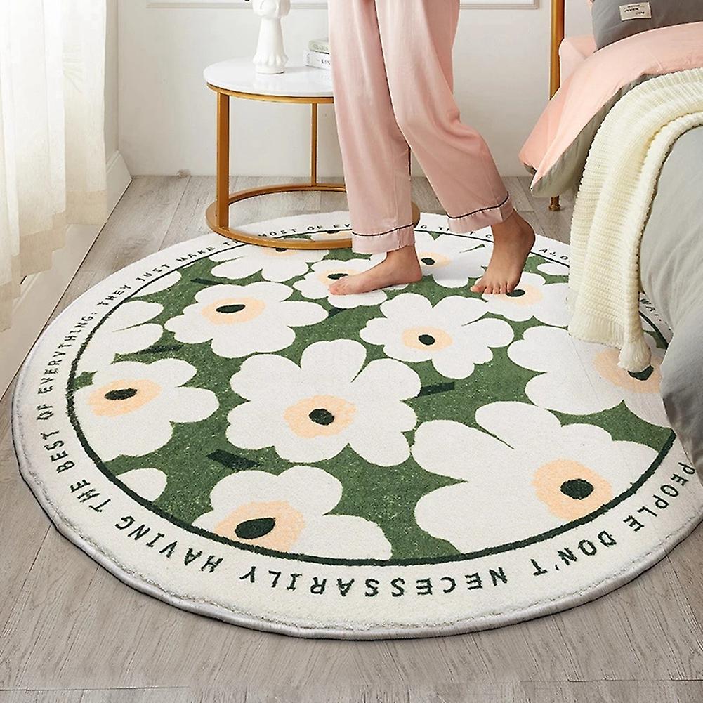 Nordic Living Room Carpet Non-slip Bedroom Round Carpets -60cm