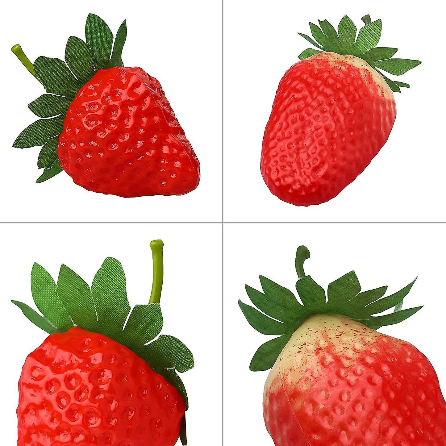 20 Pieces Artificial Strawberry Fake Fruit Strawberries, Small