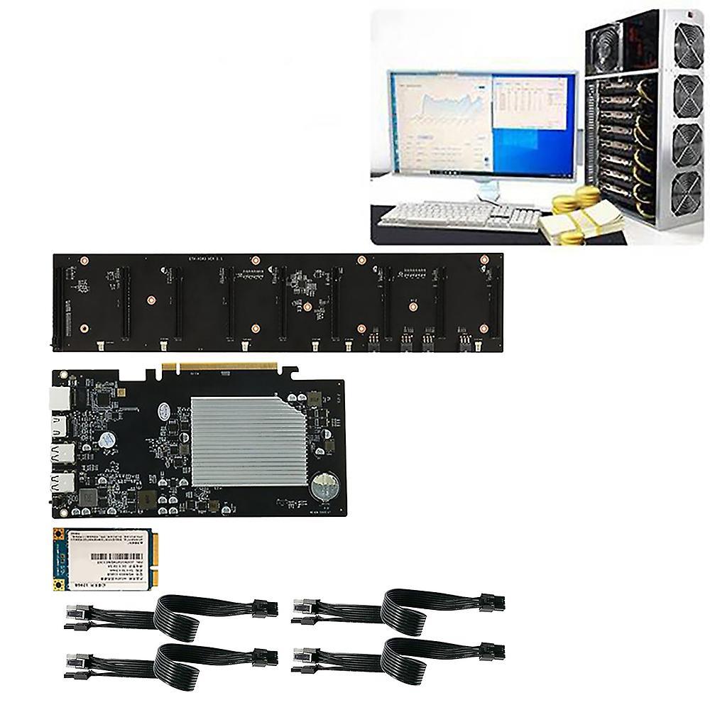 Eth-hsw3 Btc Motherboard with 128g Ssd+4x6pin to 8pin 30cm Power Cord