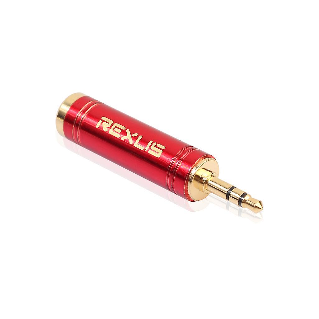 Rexlis 3.5mm Male to 6.5 Mm Female Converter for Phone Pc 1pc Black