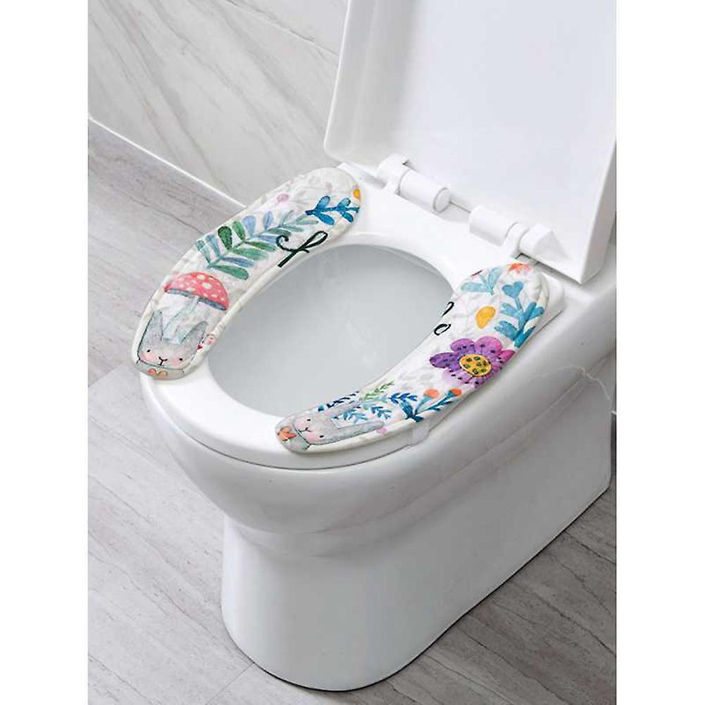 Lovely Cartoon Toilet Seat Cover Washable Waterproof Toilet Mat Pad C