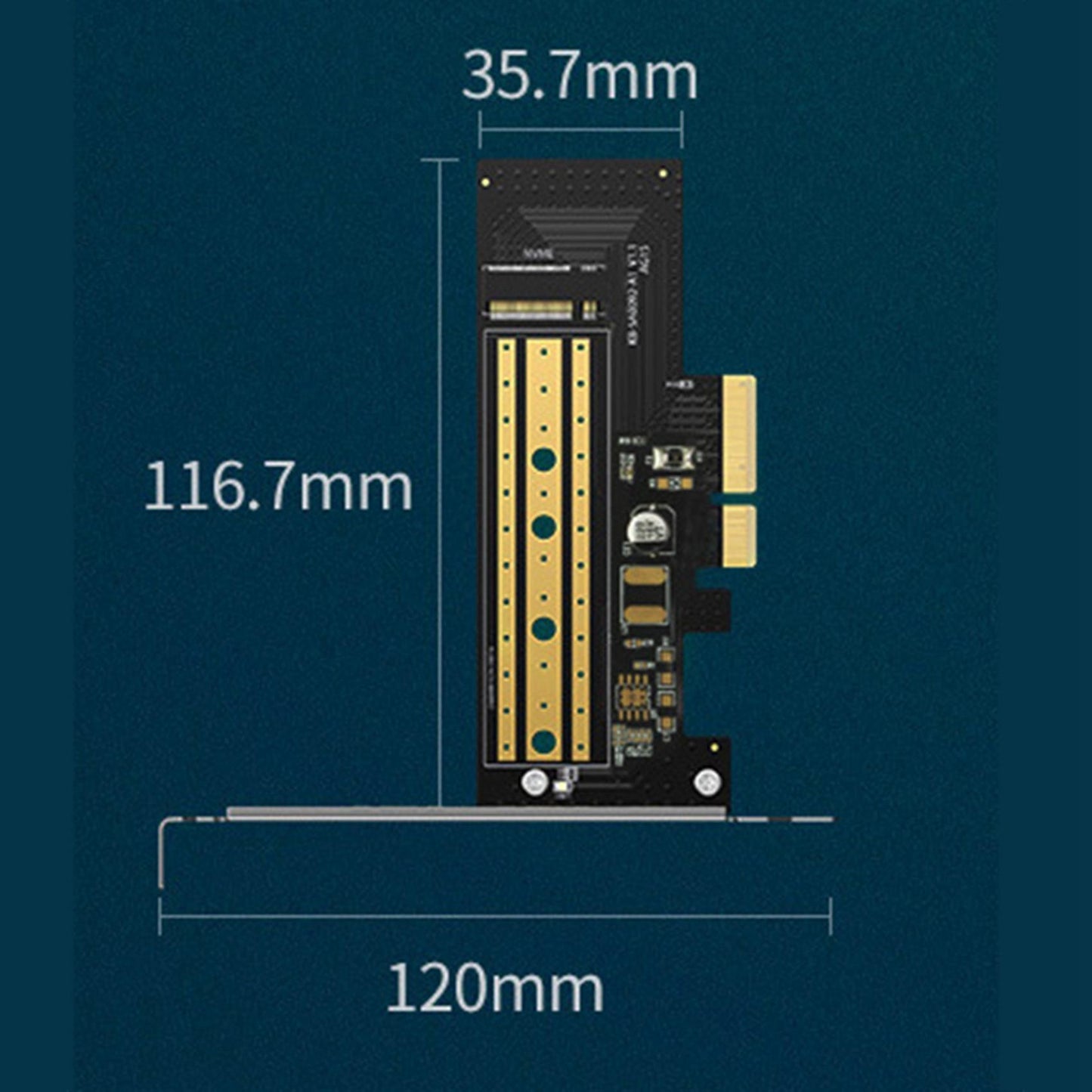 Nvme Adapter M.2 Pcie Ssd to Pci-e X4/x8/x16 Supports M.2 Nvme Ssd