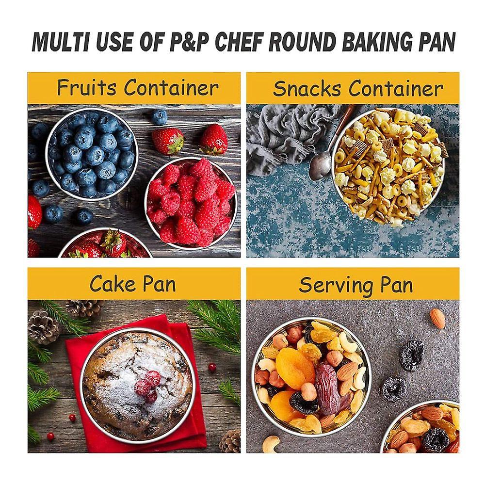 Cake Pan Set Of 3,round Baking Layer Pans Bakeware for Pizza Bread