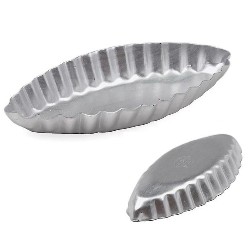 Long Fluted Edge Little Boat Shape Egg Tart Moulds Cupcake Liners