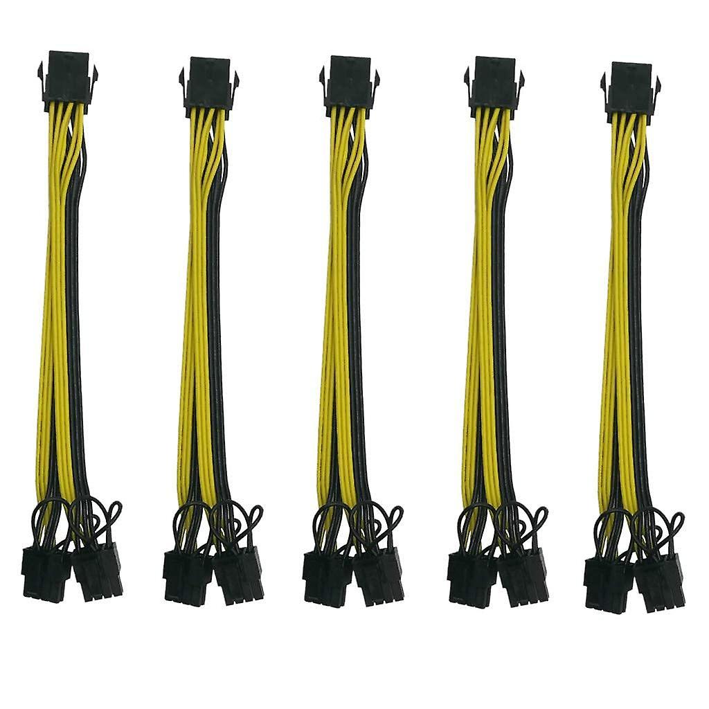 Motherboard Graphics 6 Pin to 8 Pin Pci-e Gpu Vga Hub Power Cable
