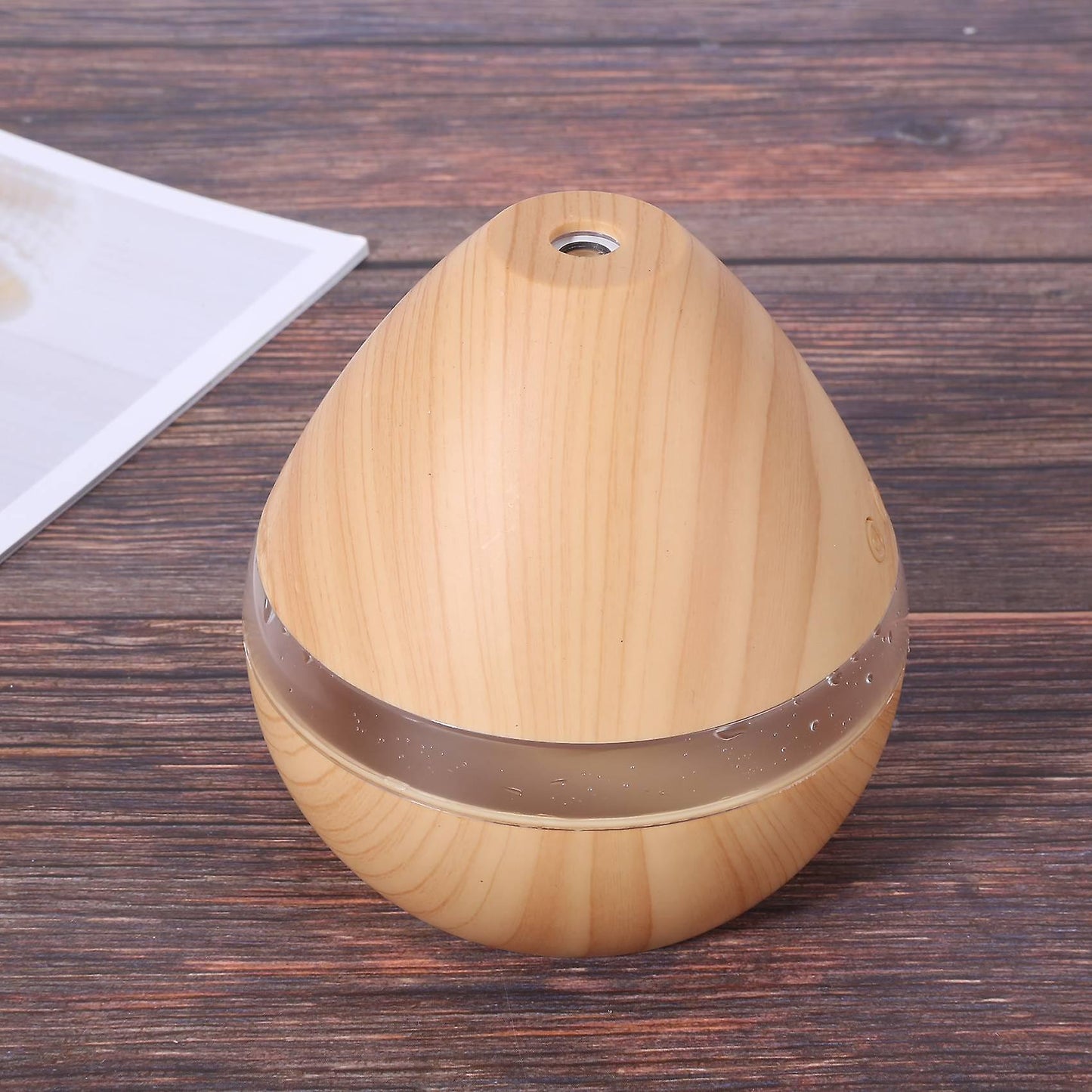 Aromatherapy Essential Oil Diffuser 300ml Wood Grain Light Color