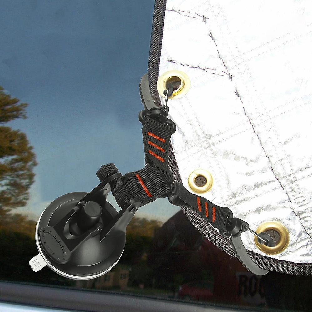 2 Pack Double Hooks Suction Cup Anchor with Securing Hook Black