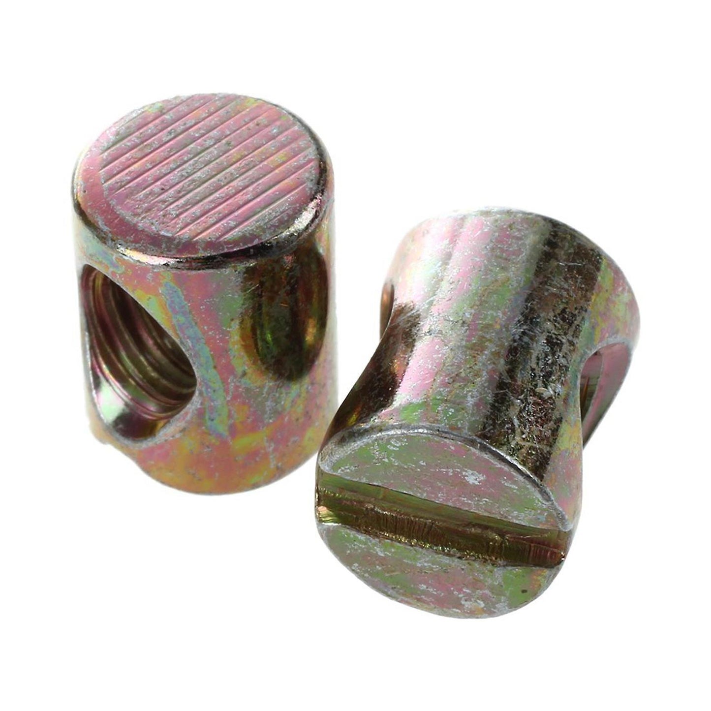 30pcs M6 Barrel Bolts Cross Dowel Slotted Nut for Beds Crib Chairs