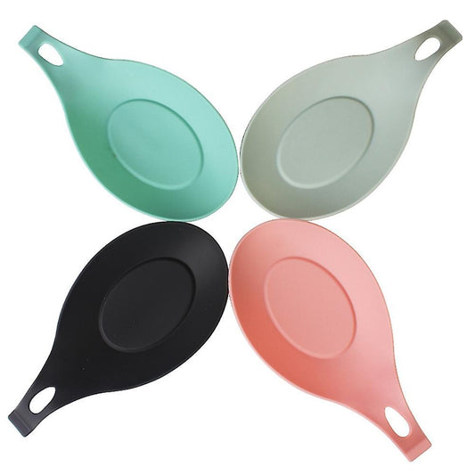4 Pcs Silicone Spoon Rest,kitchen Utensil Rest Ladle Spoon Holder