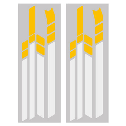 2x Pvc Reflective Stickers for Ninebot (yellow Yellow White)