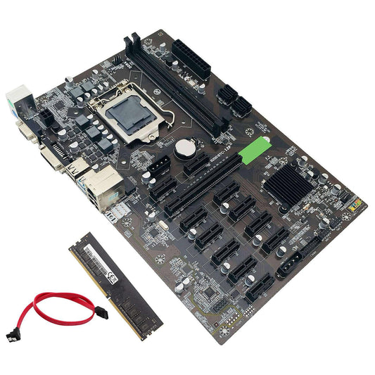 B250 Btc Mining Motherboard with Ddr4 8g 2133mhz Ram+sata Cable