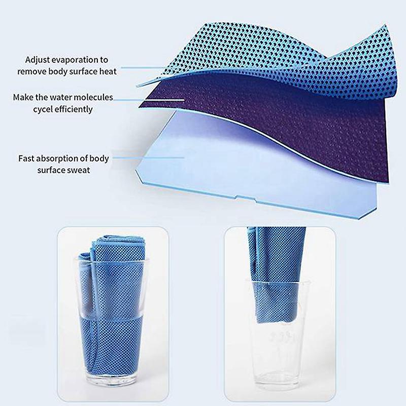 5pcs Sport Cooling Towel for Gym Swimming Yoga Running 30x100cm