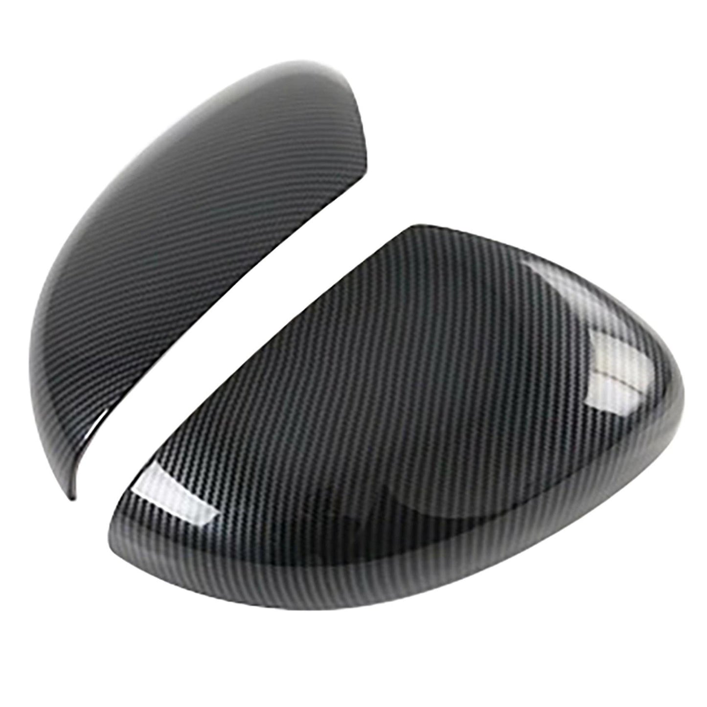 6x Abs Carbon Fiber Rearview Side Door Mirror Cover Car Exterior