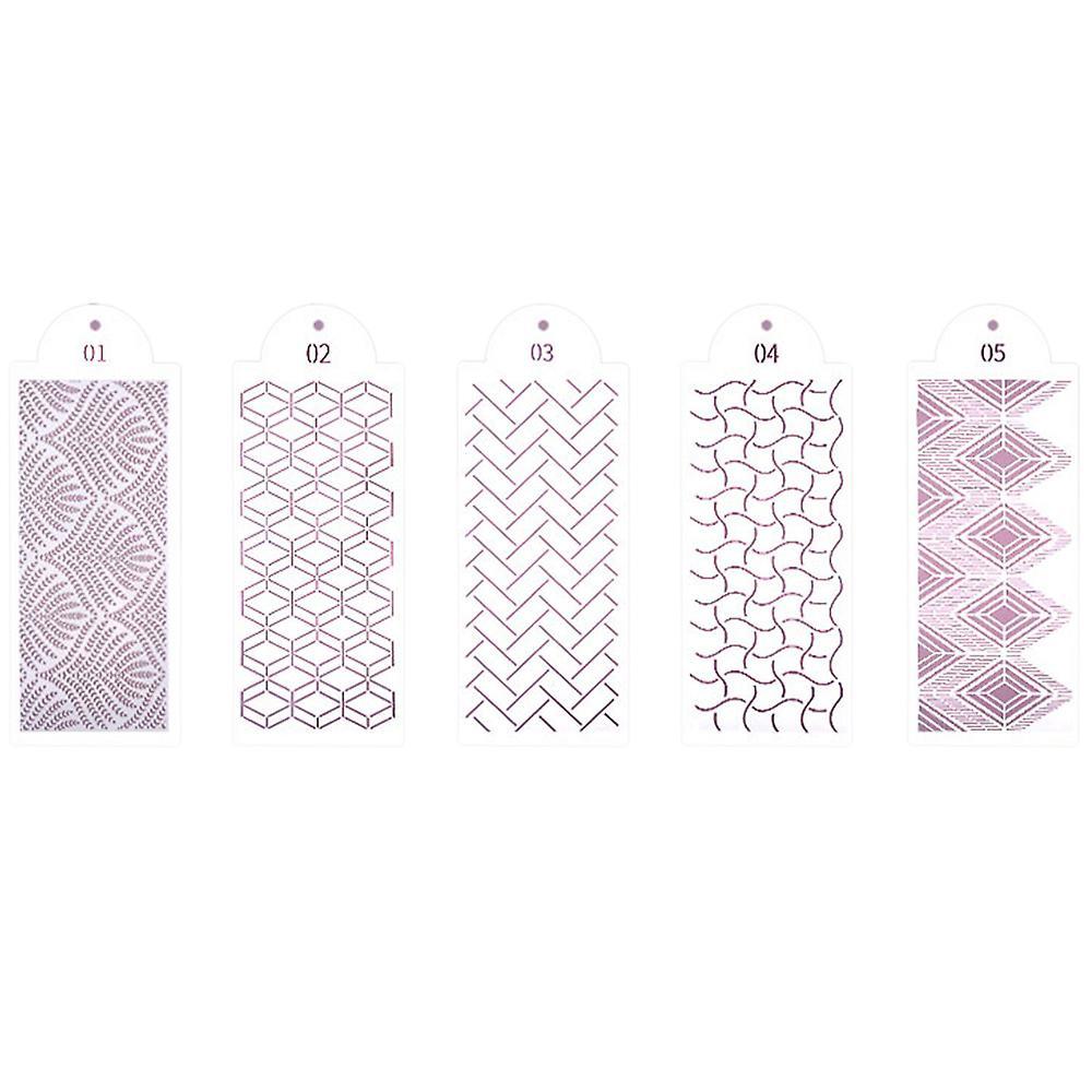 5pcs Cake Diy Bohemian Style Sugar Sieve Template Wheat Ear Cake A