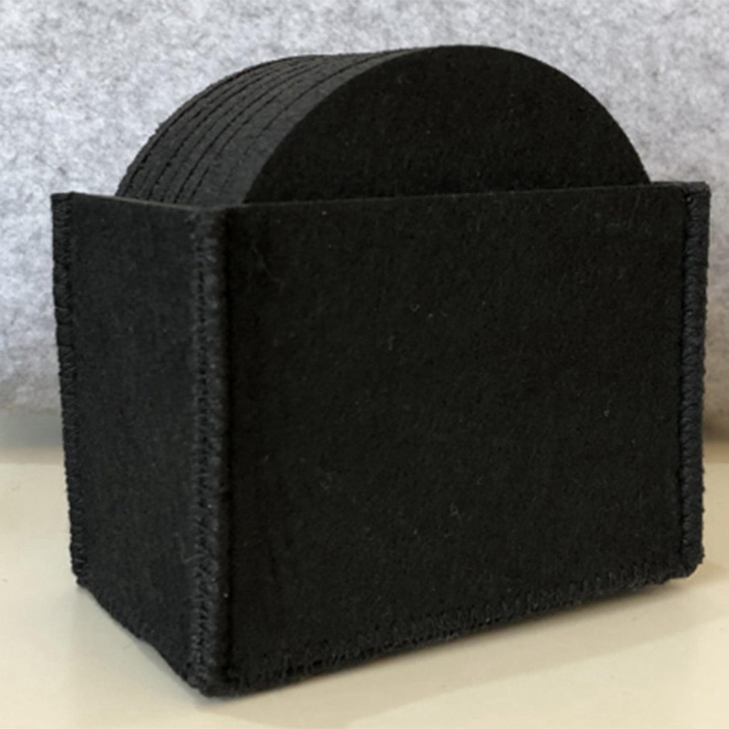 Round Felt Coaster Cup Mat Pad Storage Box for Bowl Mug Coaster 20pcs