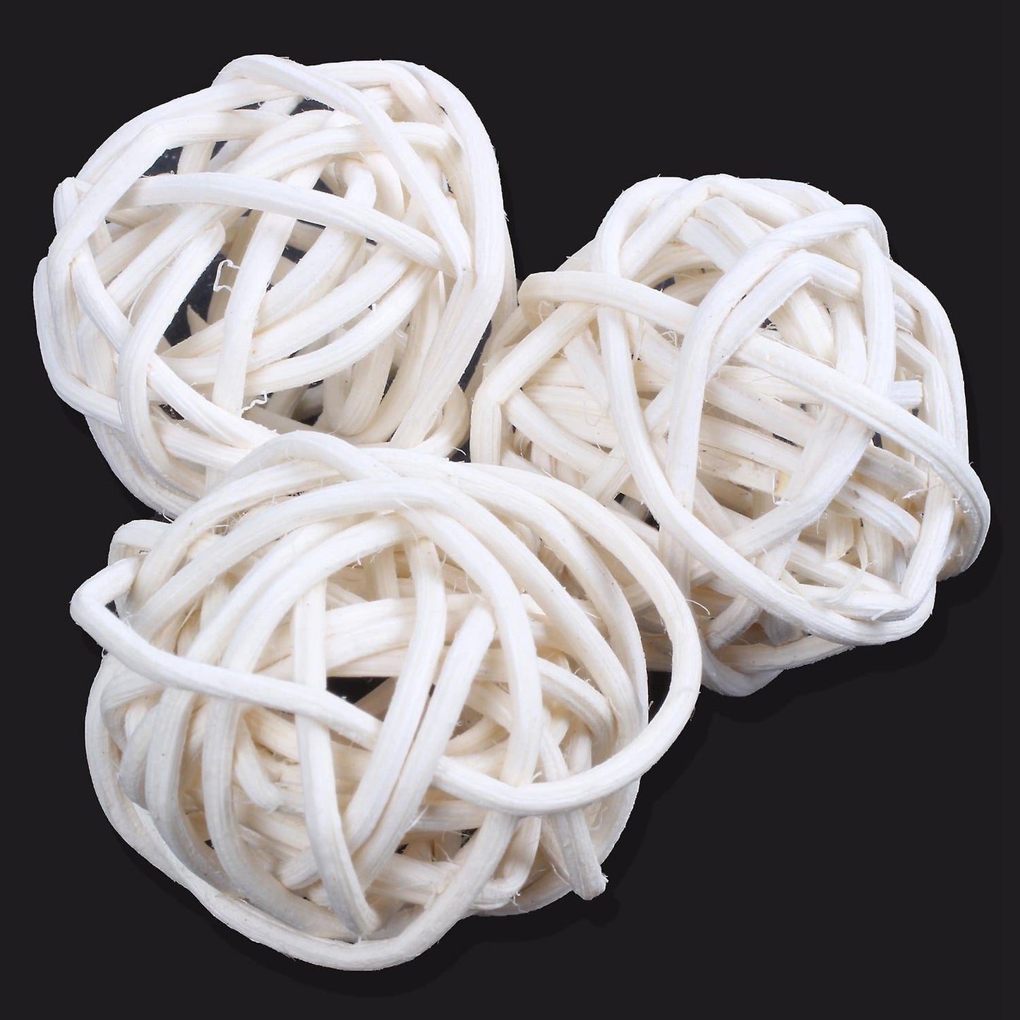 12 Pcs 3cm Rattan Wicker Ball for Wedding Decoration White