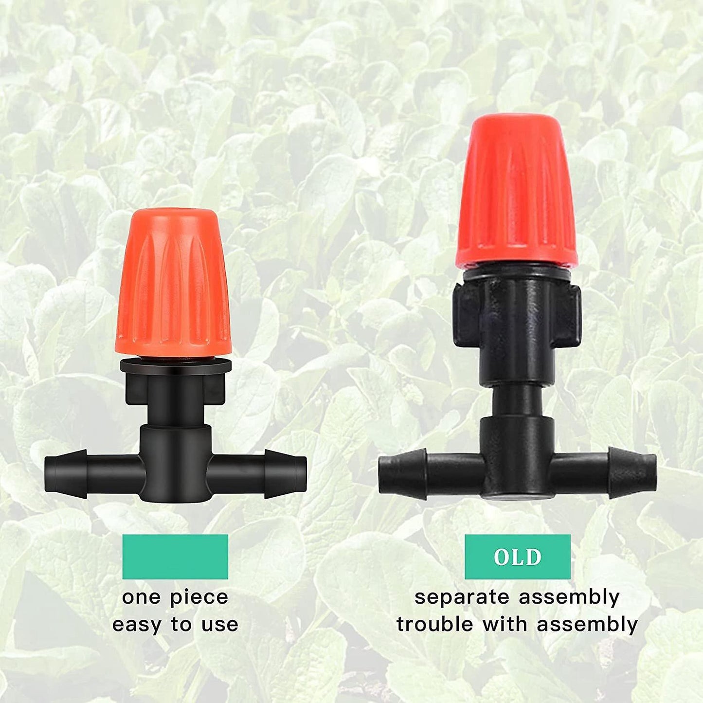 50 Pcs Three-way Atomizing Nozzle, Adjustable Mist Nozzles