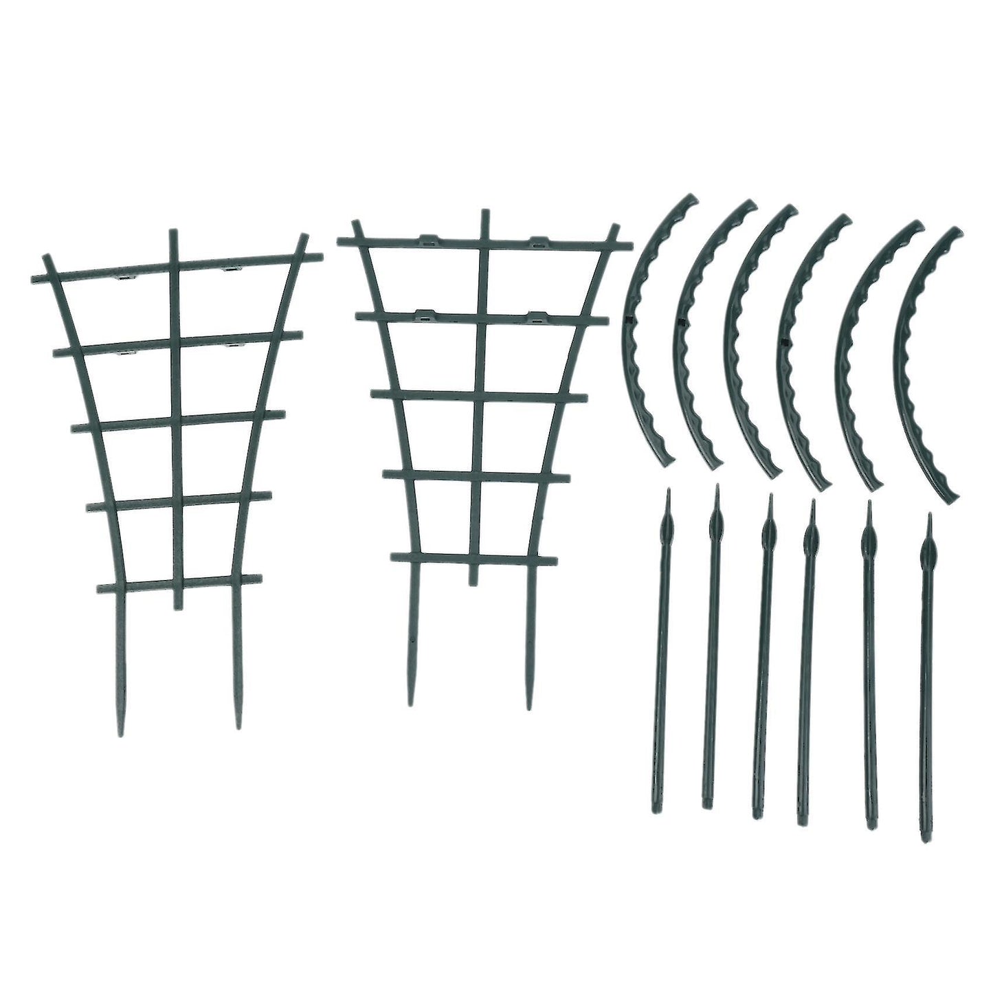 4pcs Garden Plant Climbing Trellis with 6pcs Arcuated Supports Stakes