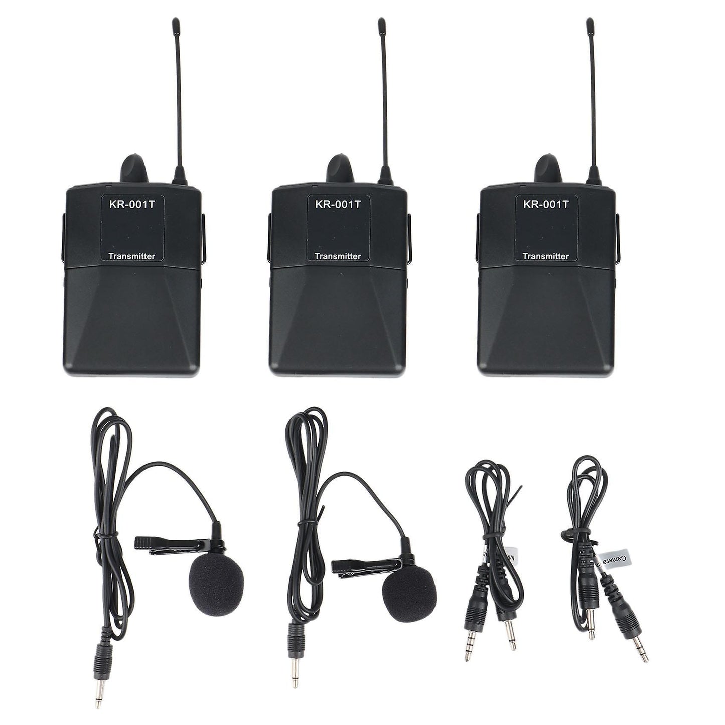 Audio Uhf Wireless Microphone for Dslr Camera Interview, One for Two