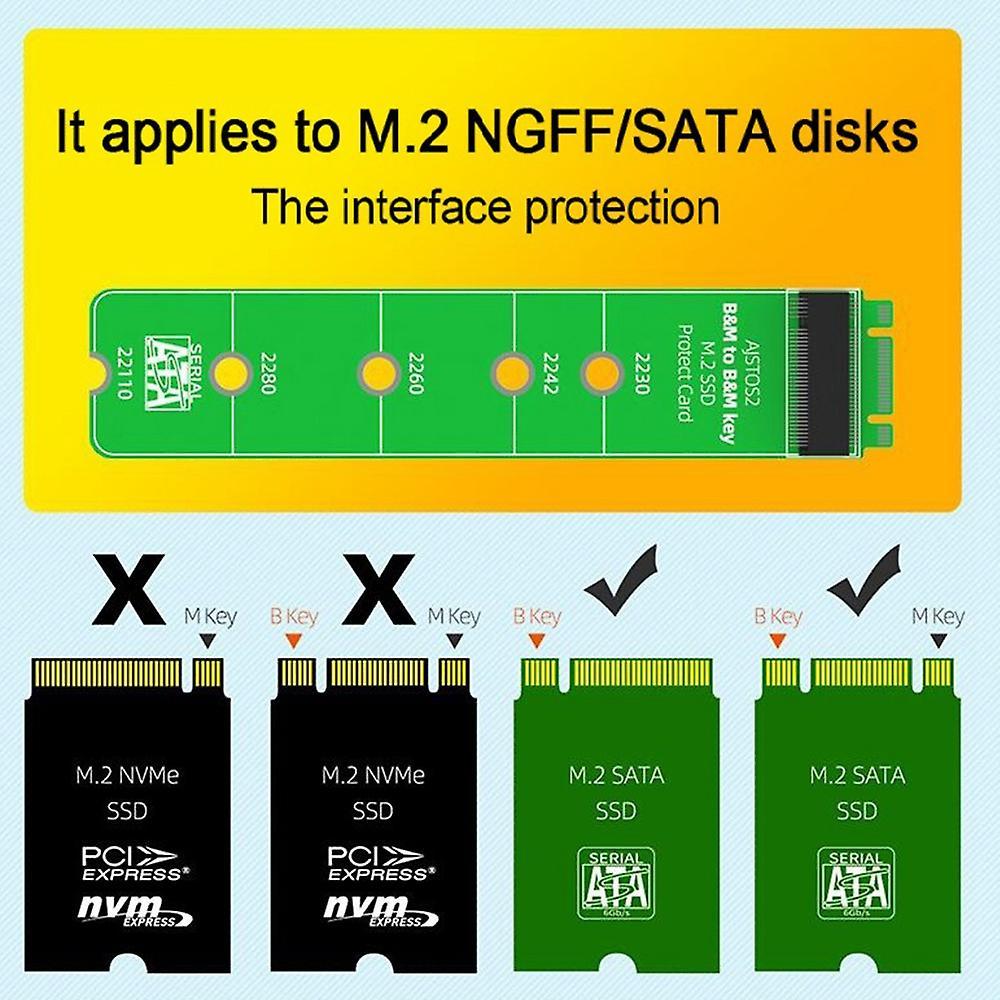 M.2 Ssd Adapter Card Test Protector Board B+m Key Sata Ngff Extension