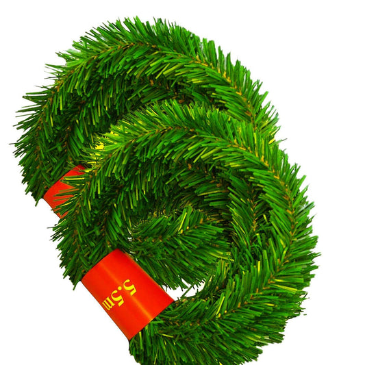 Pendant & Drop Ornaments- 5.5m Green Artificial Xmas Tree Rattan 2pcs