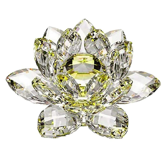Yellow Crystal Flower Ornaments Crystal Lotus Interior(small)