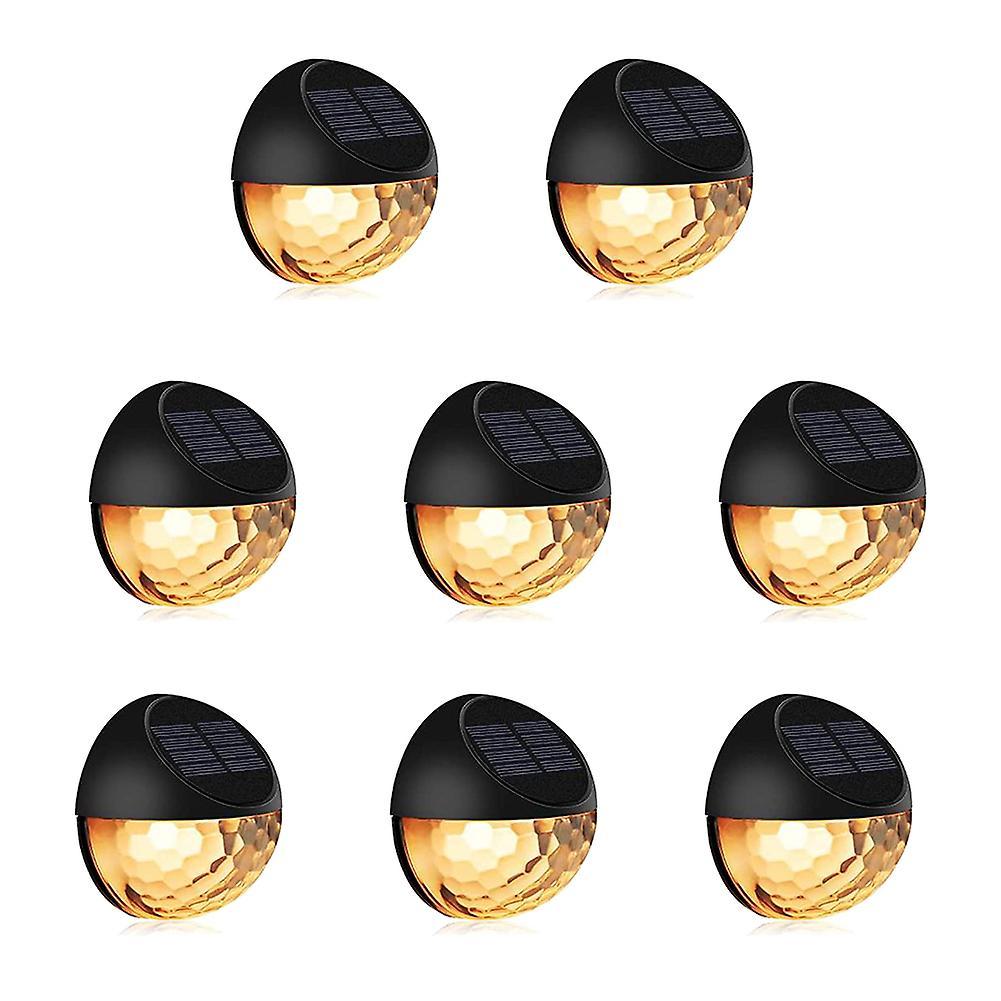 8 Pack Solar Fence Lights, for Garden, Fence, Patio Use,warm White
