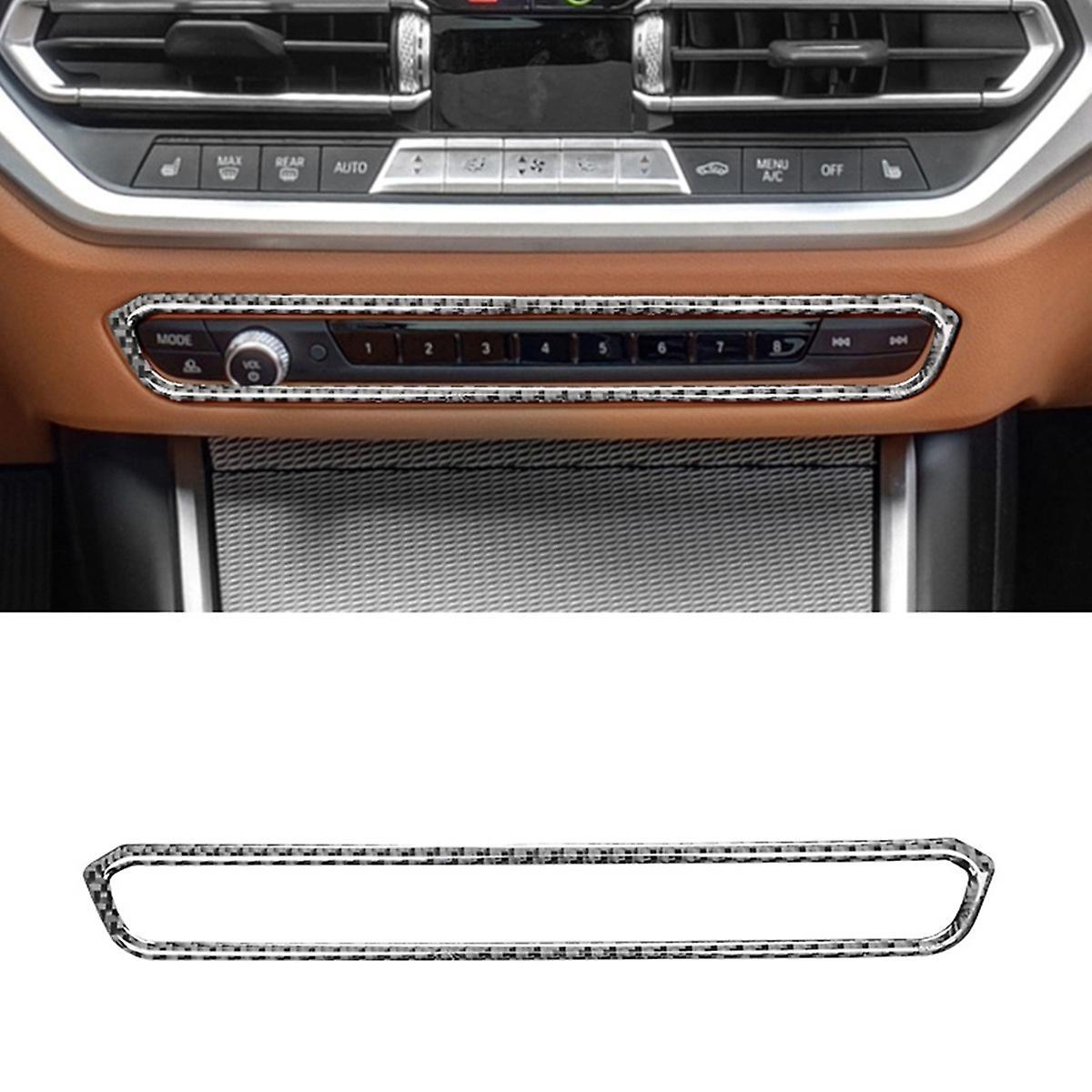 Central Cd Button Panel Cover Carbon Fiber for Bmw- 3 Series G20 2020