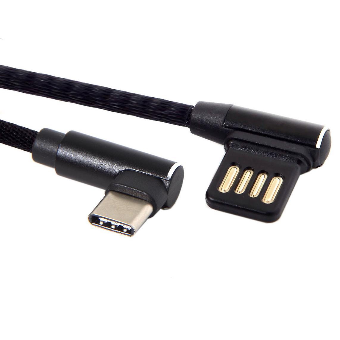 90 Degree Usb 2.0 Data Cable with Sleeve for Tablet & Phone 15cm