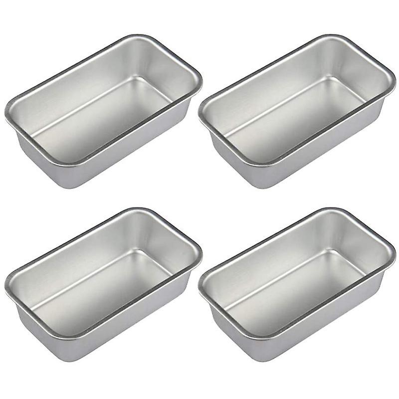 4pcs Aluminum Alloy Loaf Tin Rectangular Non-stick Bread Mould