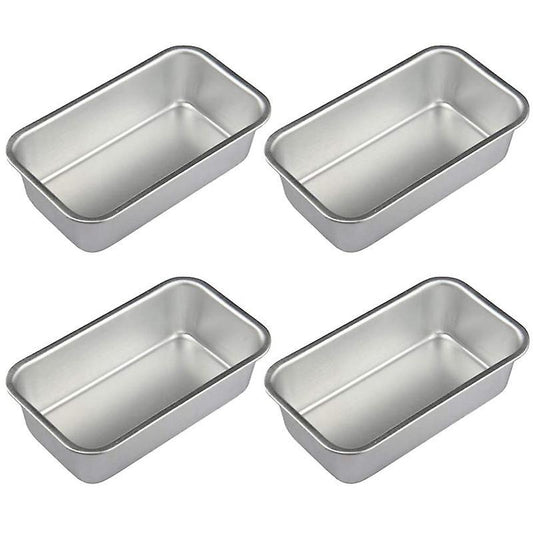 4pcs Aluminum Alloy Loaf Tin Rectangular Non-stick Bread Mould