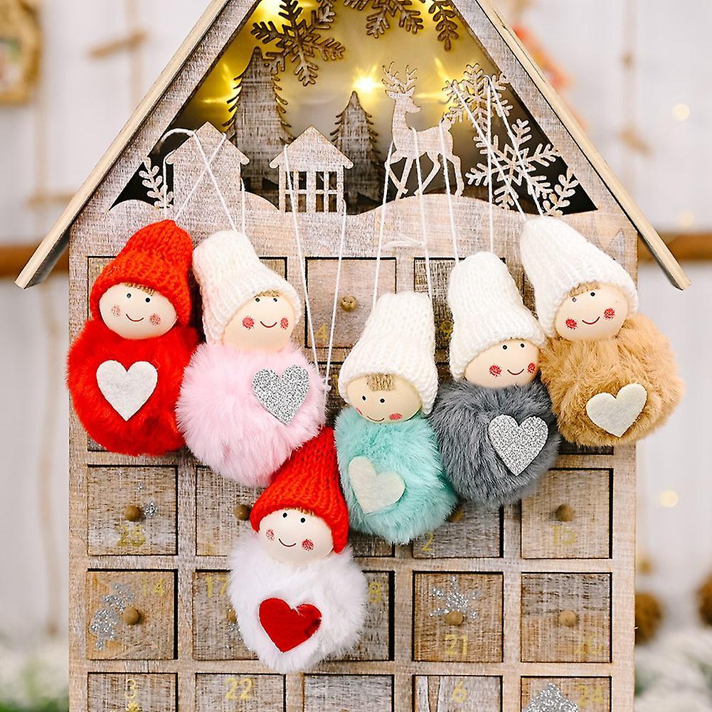 Christmas Decorative Plush Ball Pendant Lovely Mini Snowman Pendant