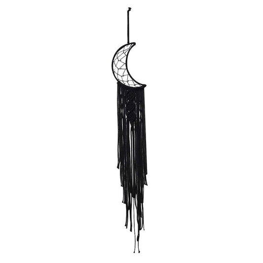 Macrame Boho Black Moon Dream Catcher,nursery Decor Finds Wall Decor
