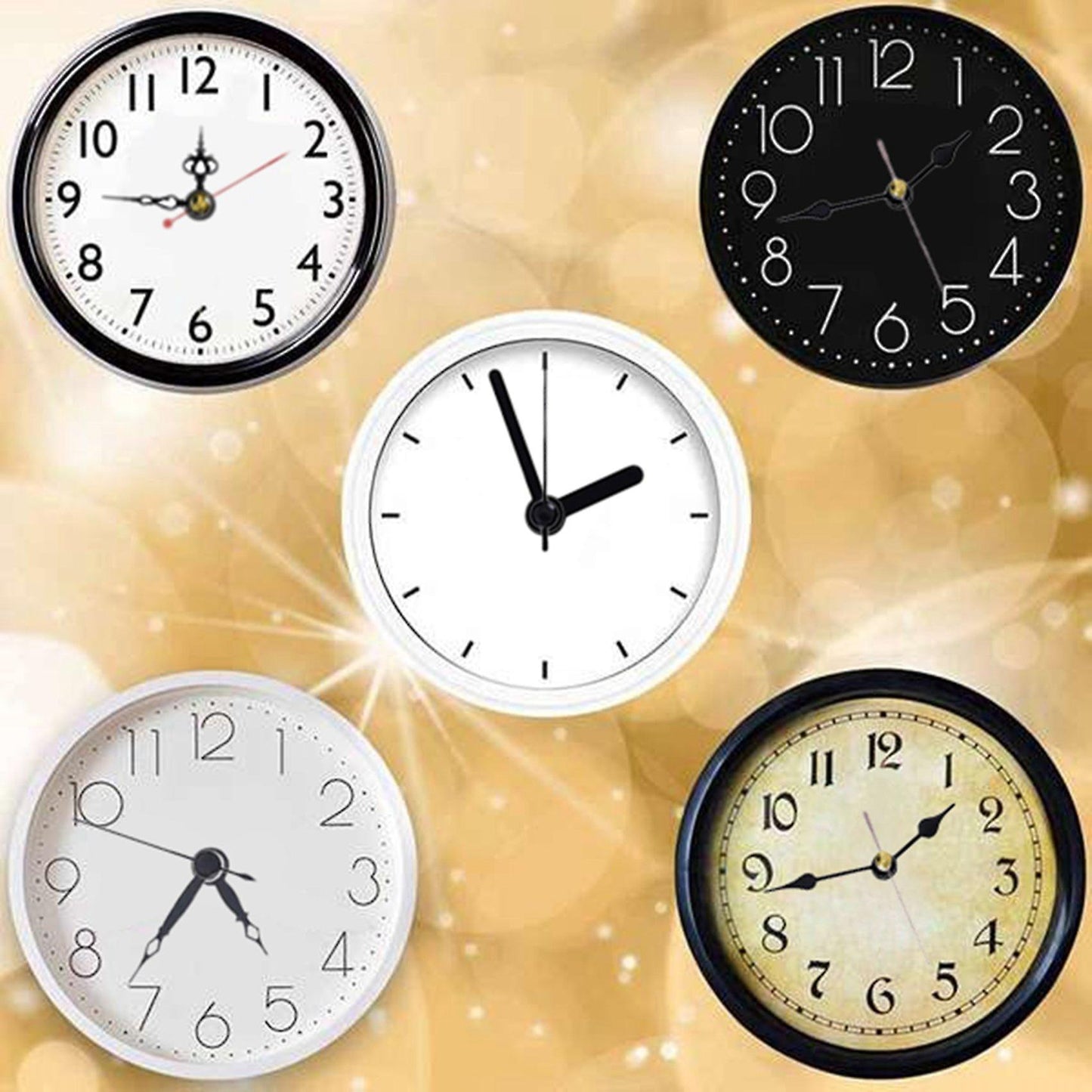 1 Set Silent Quartz Diy Clock Motor Kit with 6 Different Hands Tool B