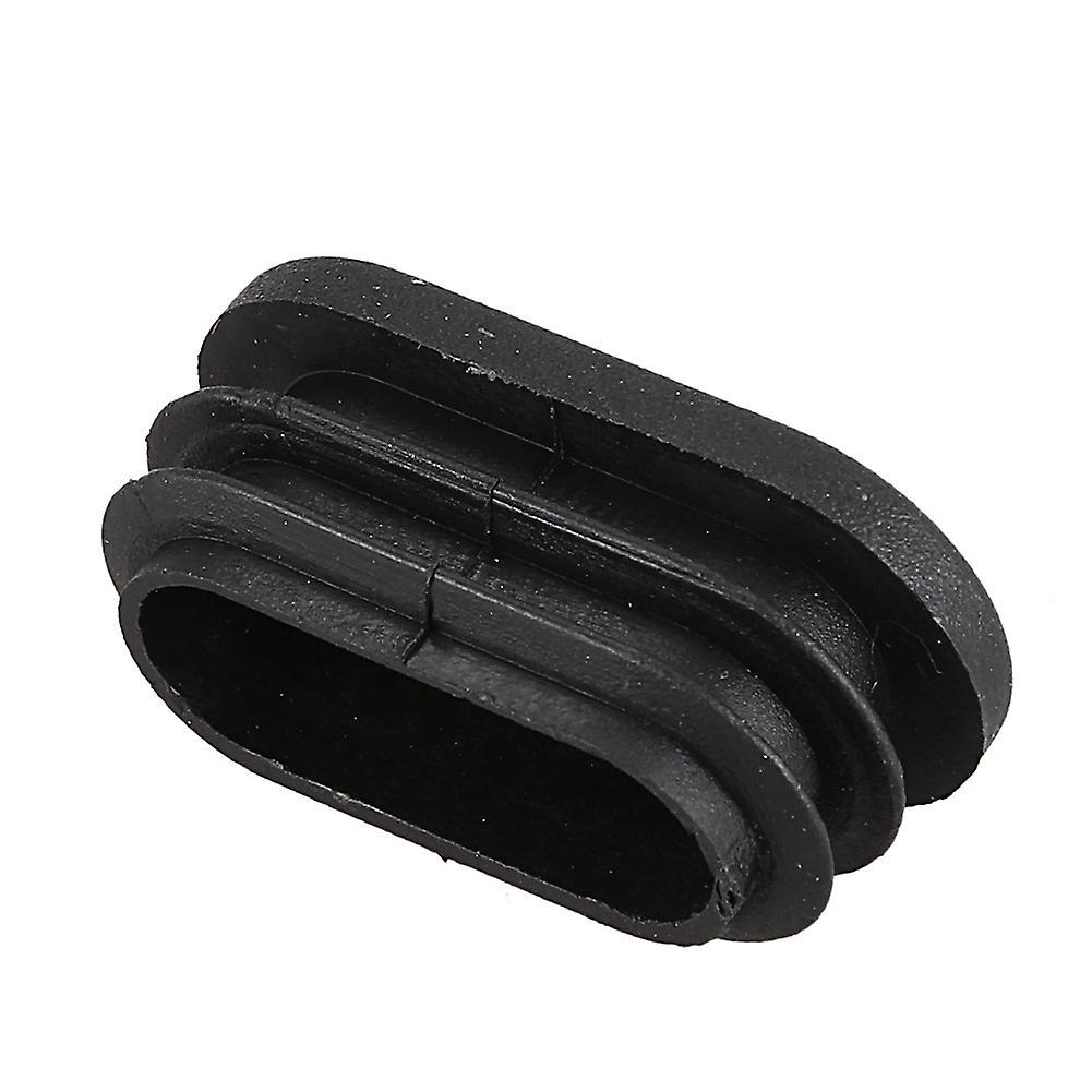 Oval Table Chair Leg Tube Pipe Insert End Cap 40mm X 20mm 20pcs Black