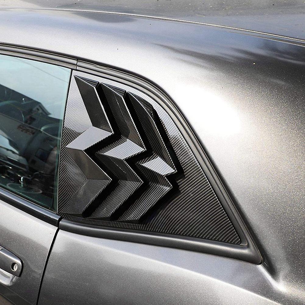 Car Side Window Scoop Louvers Trim for Dodge Challenger Carbon Fiber