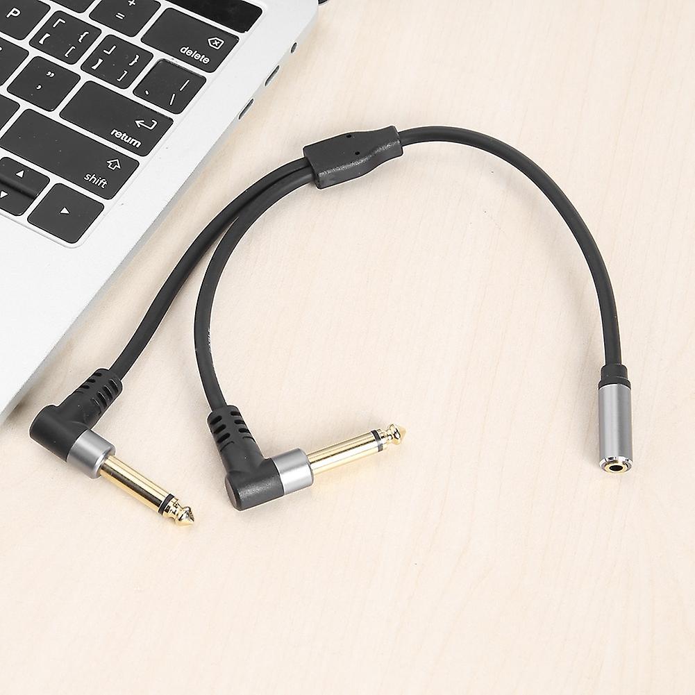 1/8 Inch Socket to 1/4 Inch Plug Y Splitter Adapter Cable