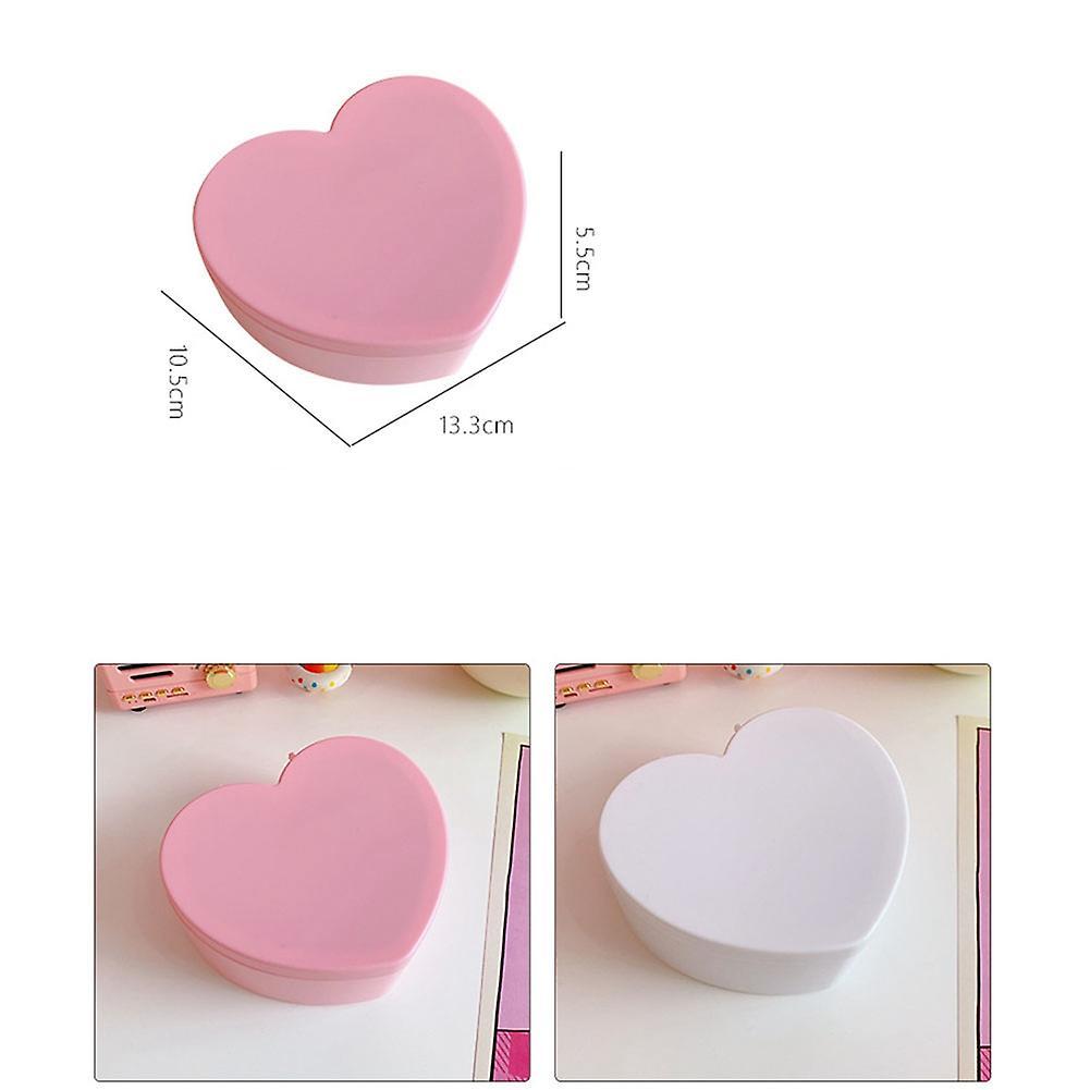 Girl Heart Storage Box Jewelry Desktop Double Storage Box Pink