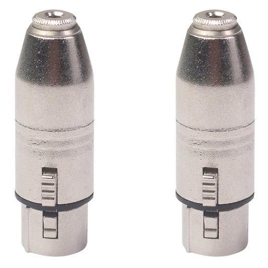 3.5mm Female Head to Big Three-core Balanced Microphone Audio Adapter