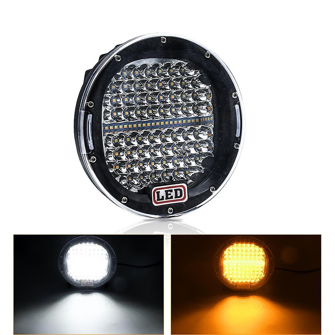 7 Inch 300w Offroad Led Work Light Bar White+amber, Round Spotlight