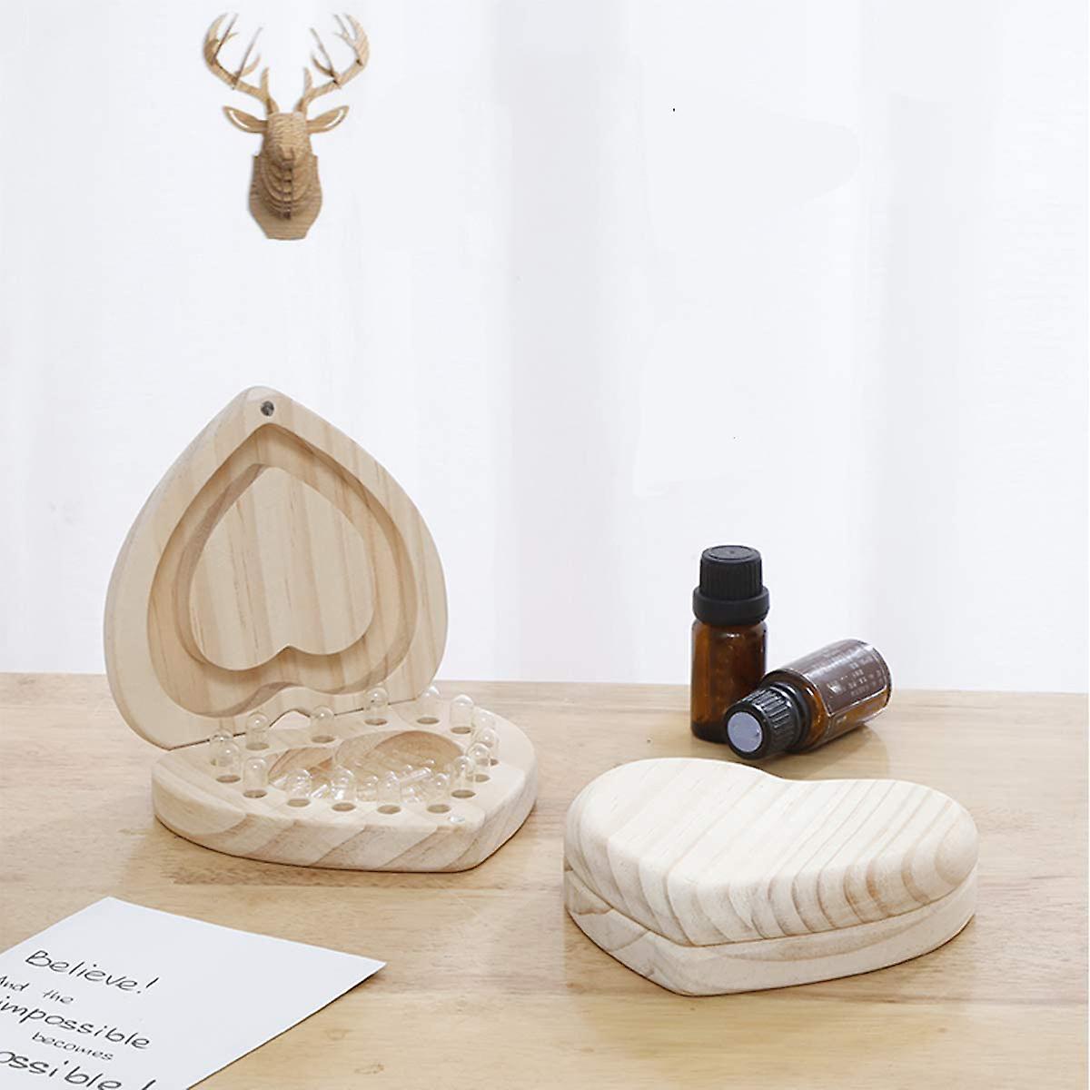 16 Holes Wooden Capsules Holder for Filling Essential Oil Tray Tool