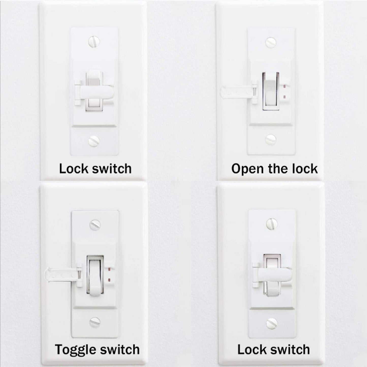 2 Pieces Of Light Switch Protective Cover Child Safety Switch Lock