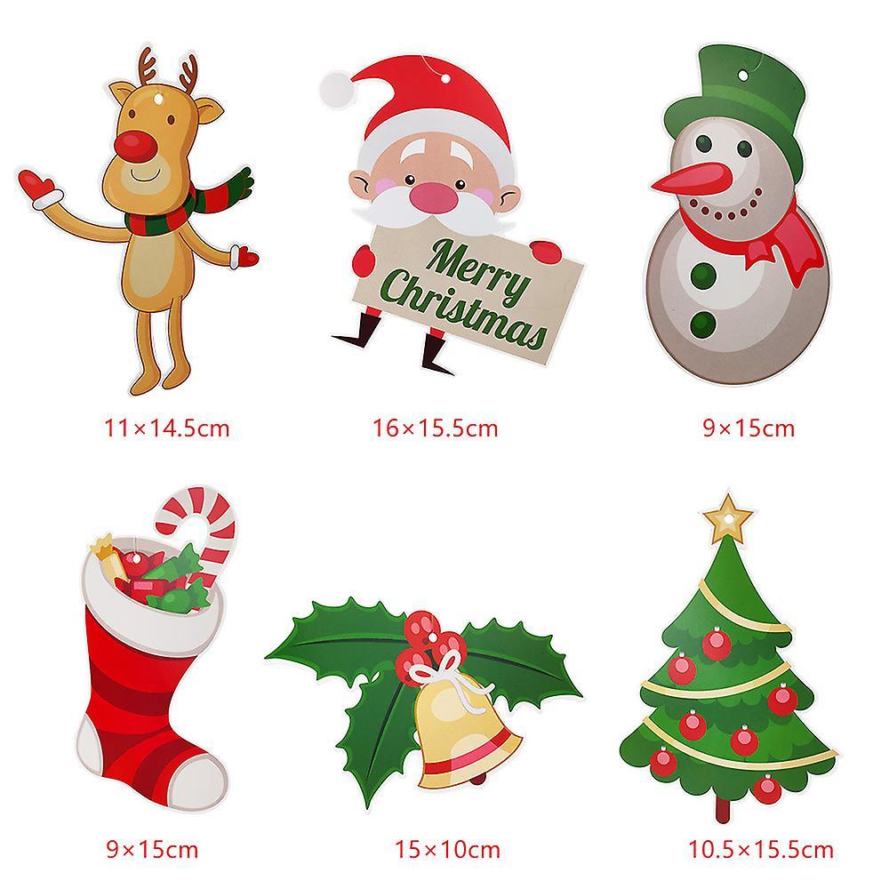1 Set Christmas Spiral Ceiling Hanging Santa Claus Elk Decoration