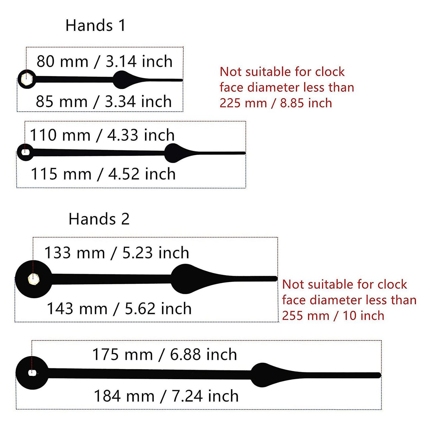 18mm High Torque Quartz Movement Diy 4pairs Hands Wall Clock Repair A