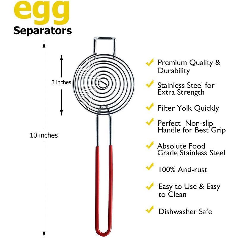 Egg Separator,stainless Steel Egg Yolk White Separating Tool,2 Pieces