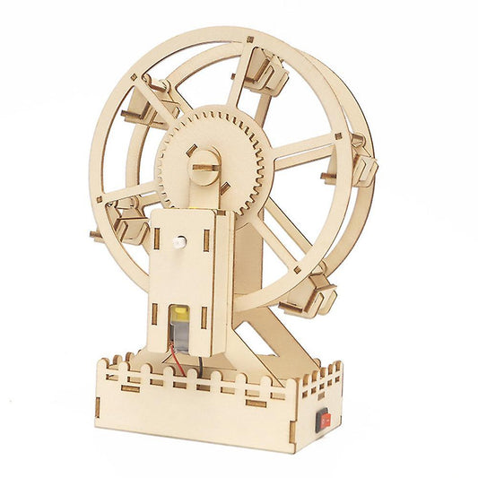 Diy Rotatable 3d Wooden Puzzle Ferris Wheel Making Model