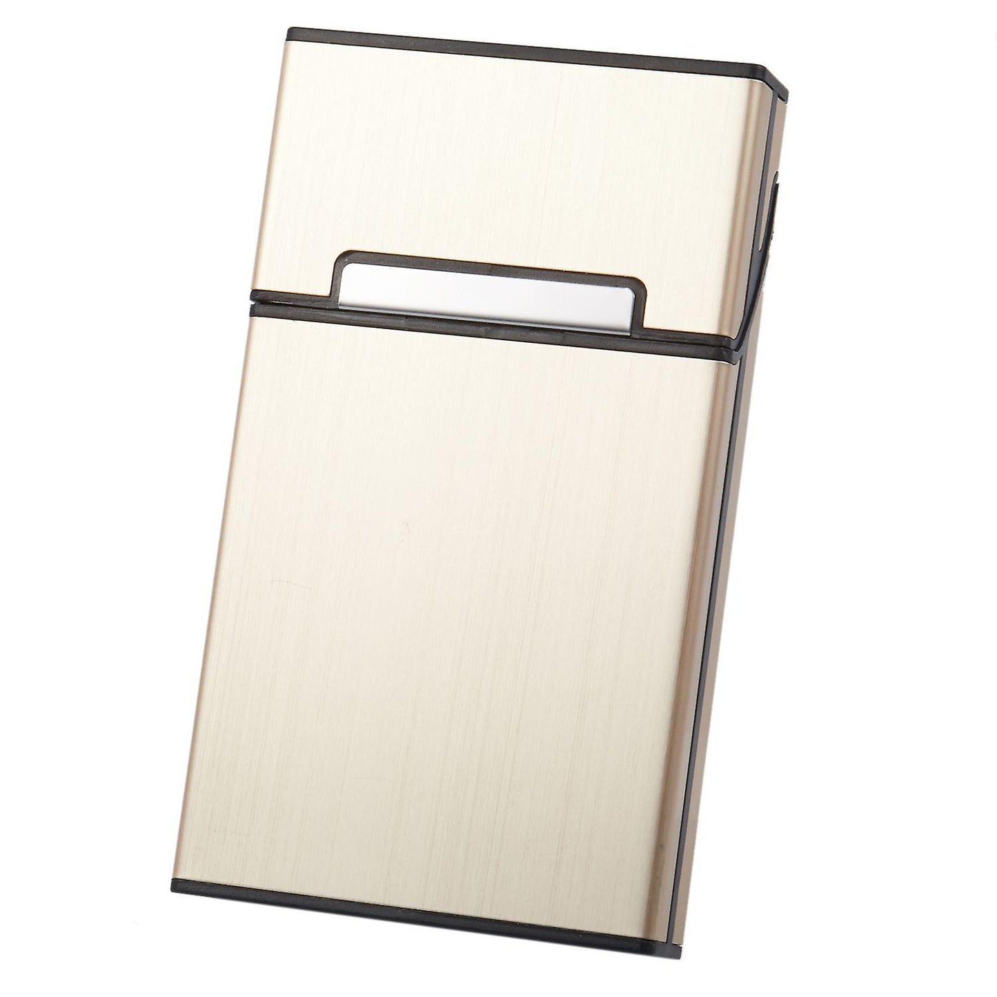 New Ultra Thin Cigaret Case Metal Women Cigarette Holder(silver)