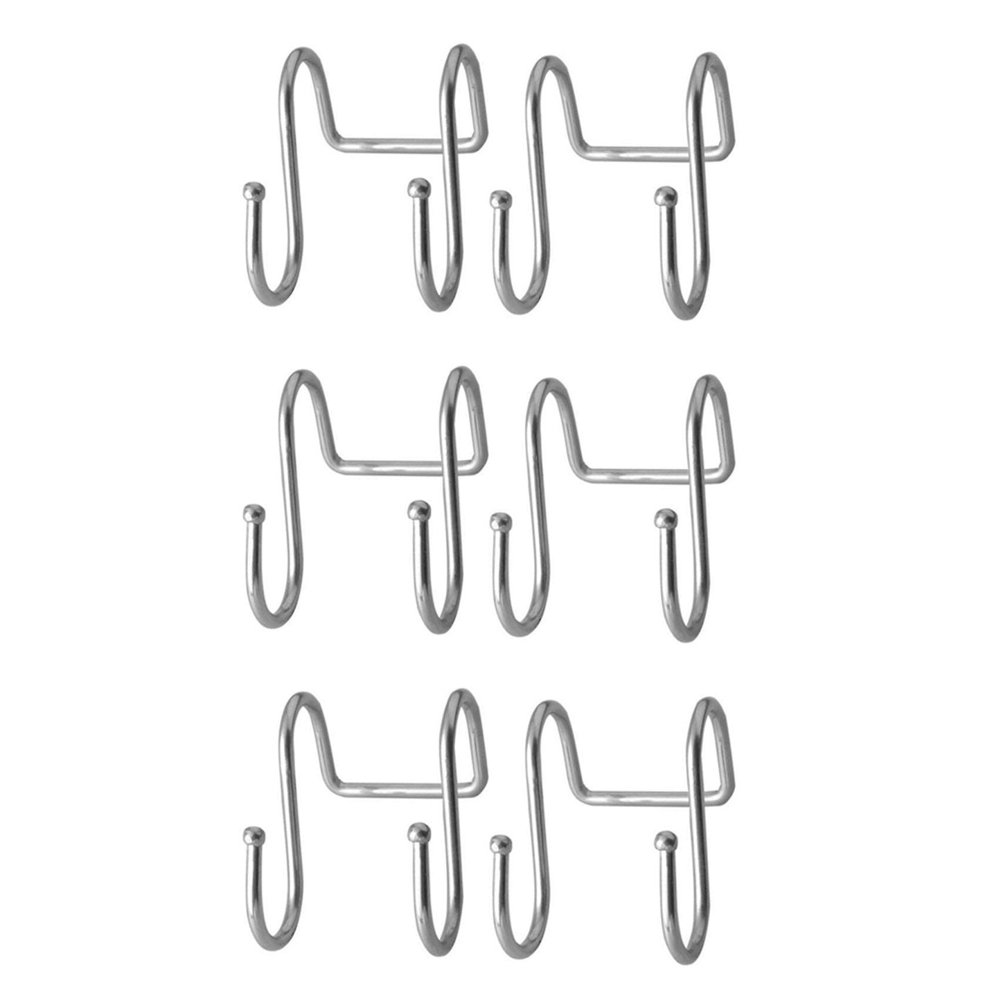 Premium 6 Pack Dual S Shaped Hooks Stainless Steel Hanger (6 Pack)